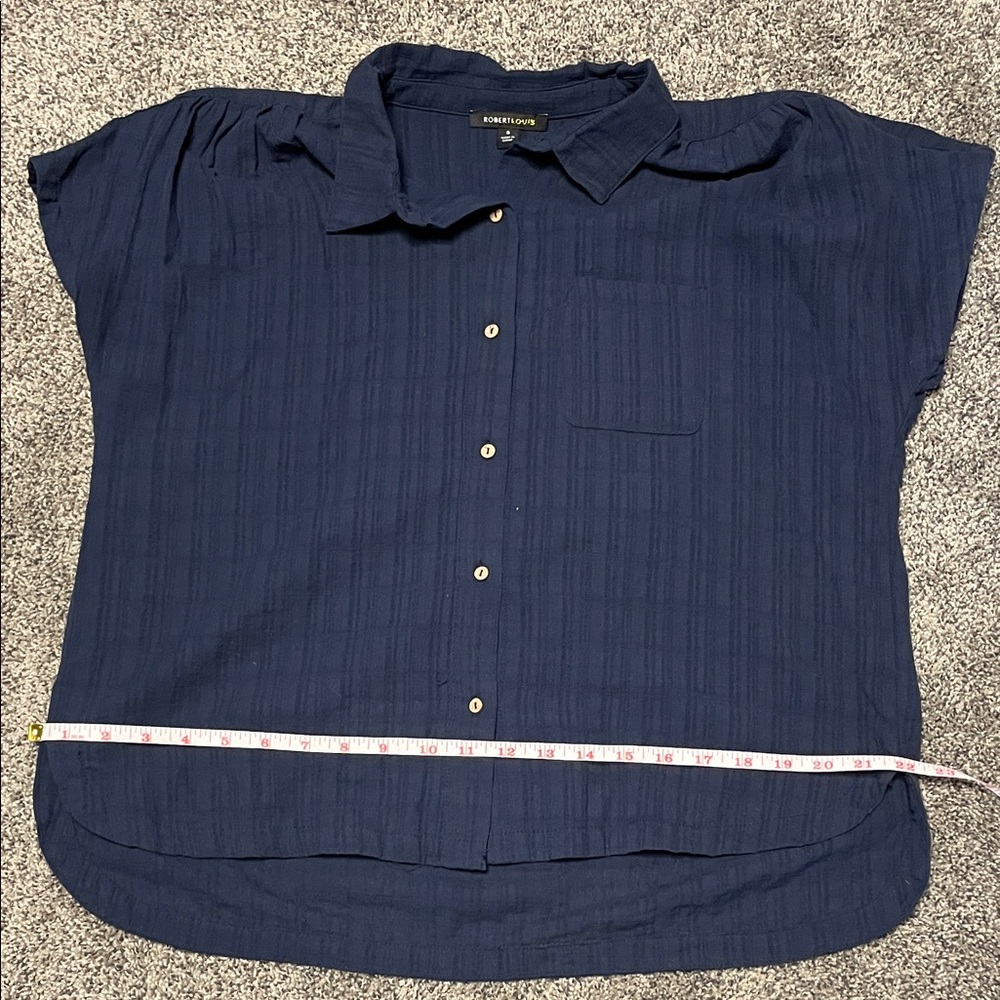 Navy Blue Women’s Blouse - Picture 5 of 13